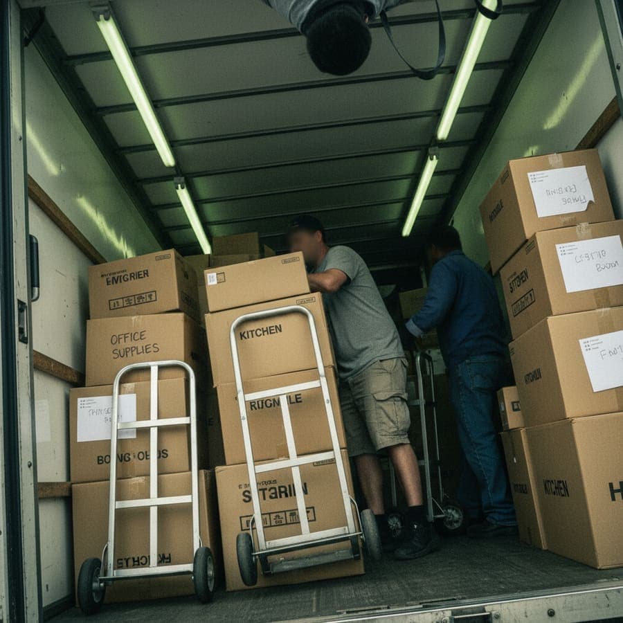 Safety line striping in distribution center during weekend closure